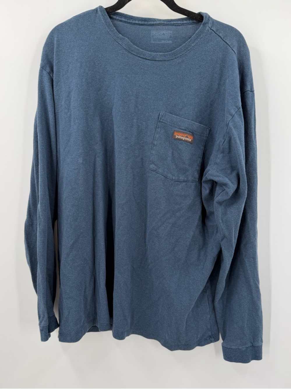 Patagonia Men's Long-Sleeve Pocket Tee - Slate Blue Size L